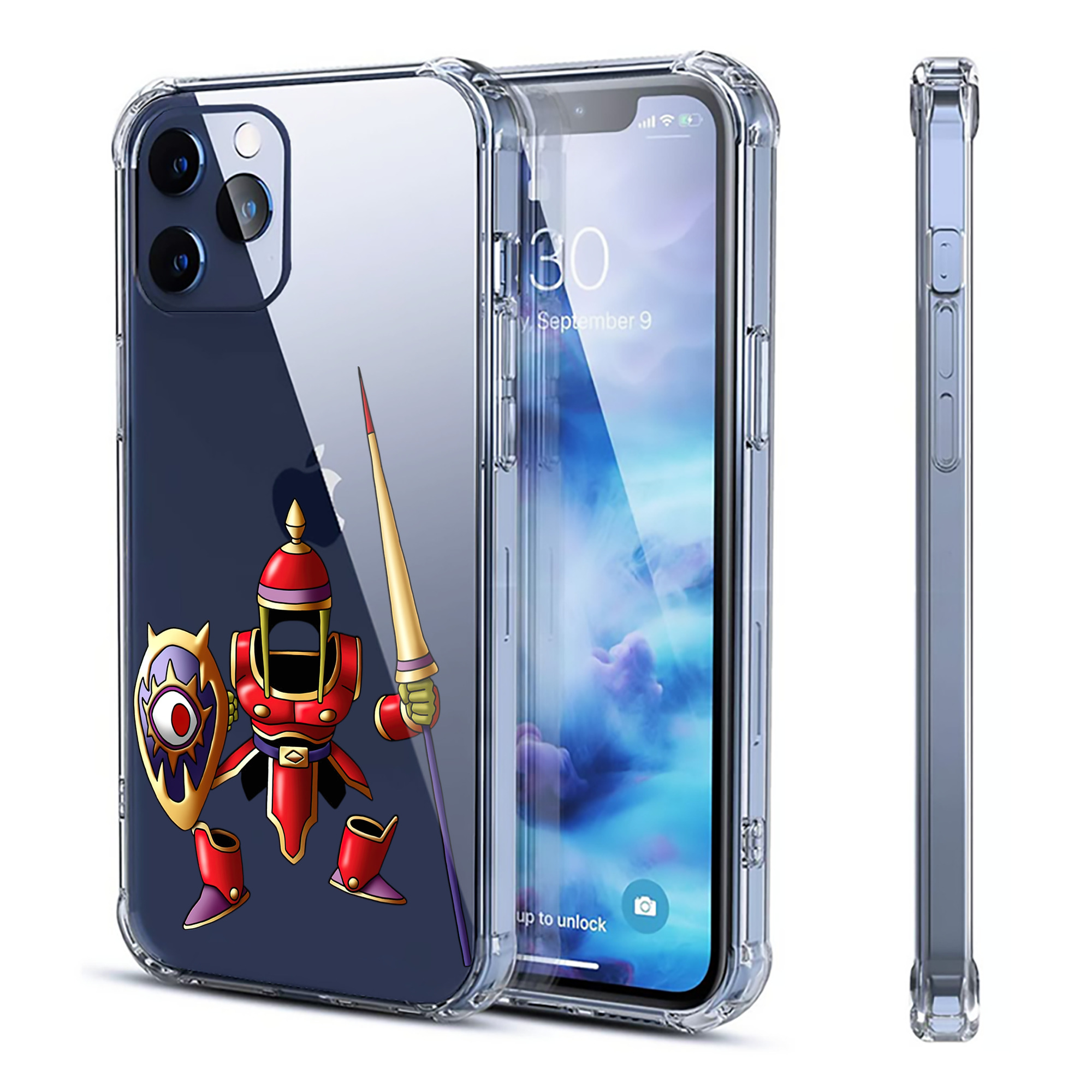 （画像用） ドラゴンクエスト Doragon Kuesuto Dragon Quest 【iPhone 12シリーズ対応】透明スマホケース（クリアソフトケース）